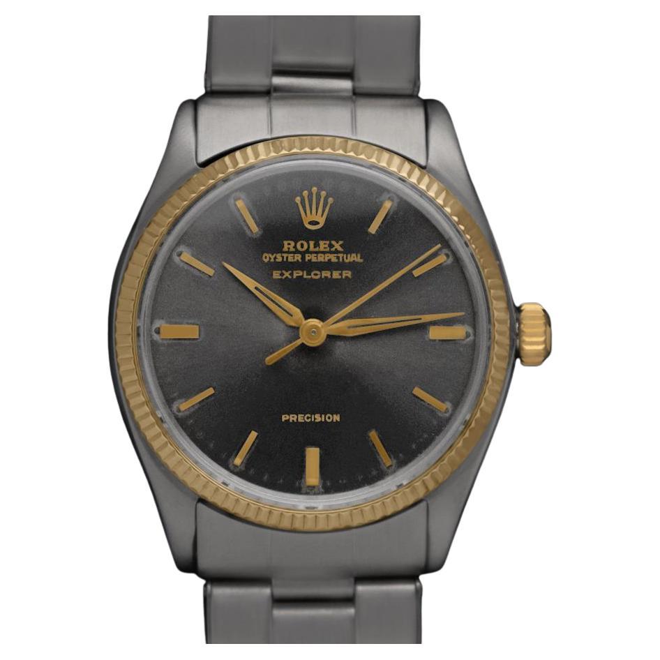 1962 Rolex Explorer Ref. 5501 Vintage Herrenuhr - Edelstahl & 14K Gold