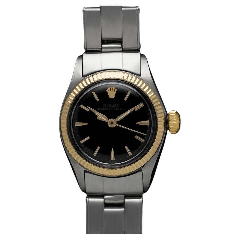 1962 Rolex Oyster Perpetual Ladies 2-Tone Vintage Watch - SS & 18K Gold For Sale