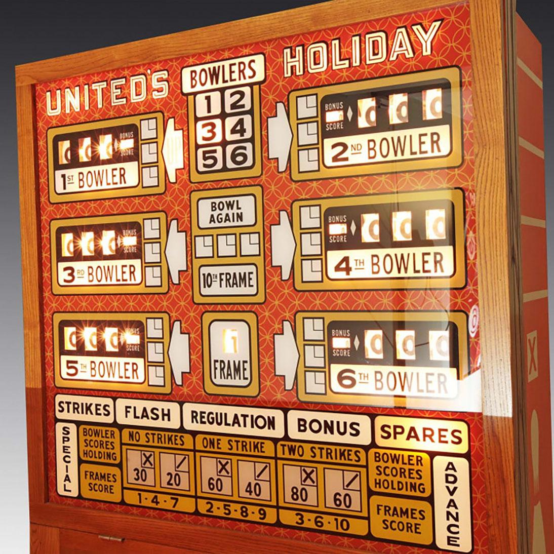 American 1962 United's 'Holiday' Indoor Bowling Alley For Sale