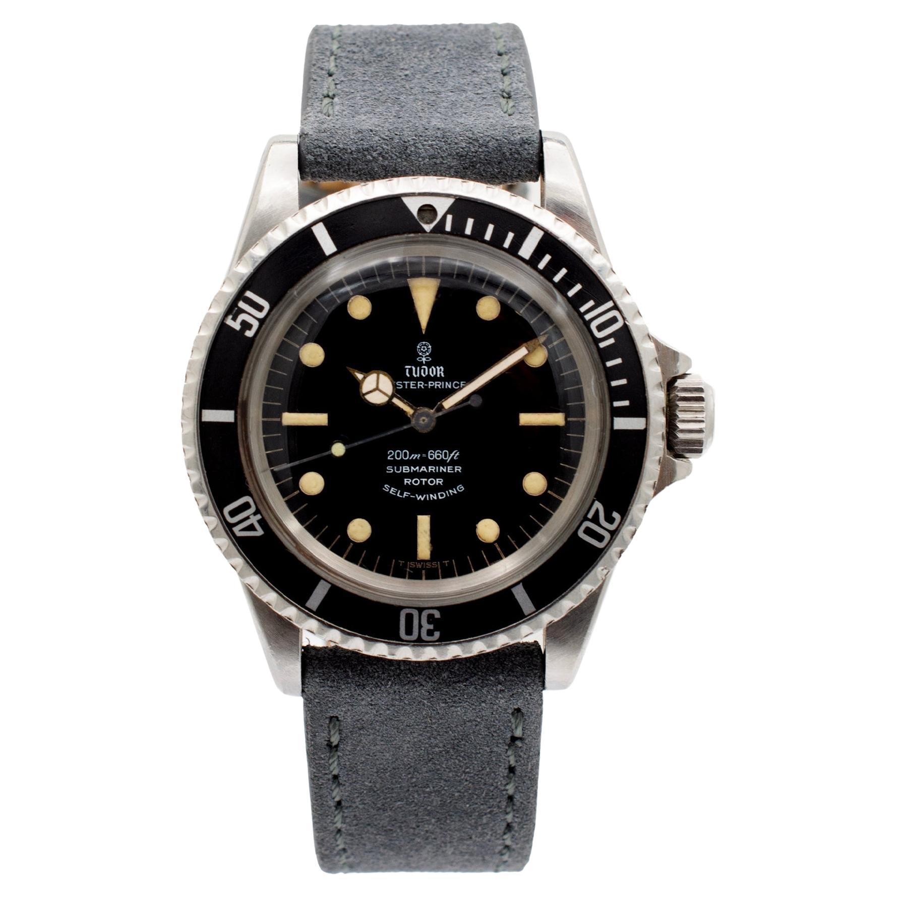 1962 Vintage Tudor Submariner Oyster Pricne 7928 40MM Patina Dial Men's Watch For Sale