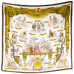 1962er Hermes La Comedie Italienne von Ledoux Seidenschal