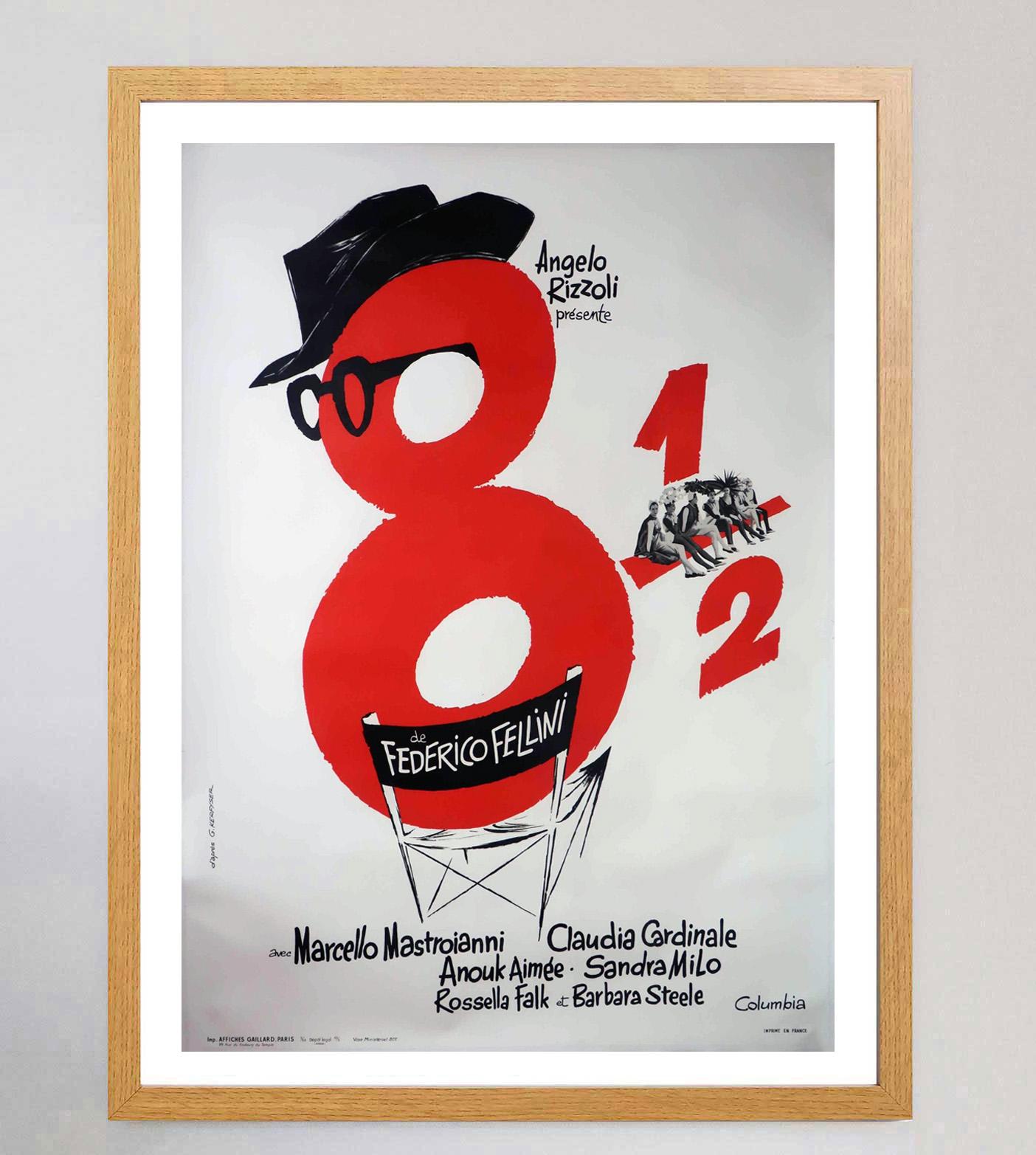 Mid-20th Century 1963 8 1/2 (French) Original Vintage Poster For Sale