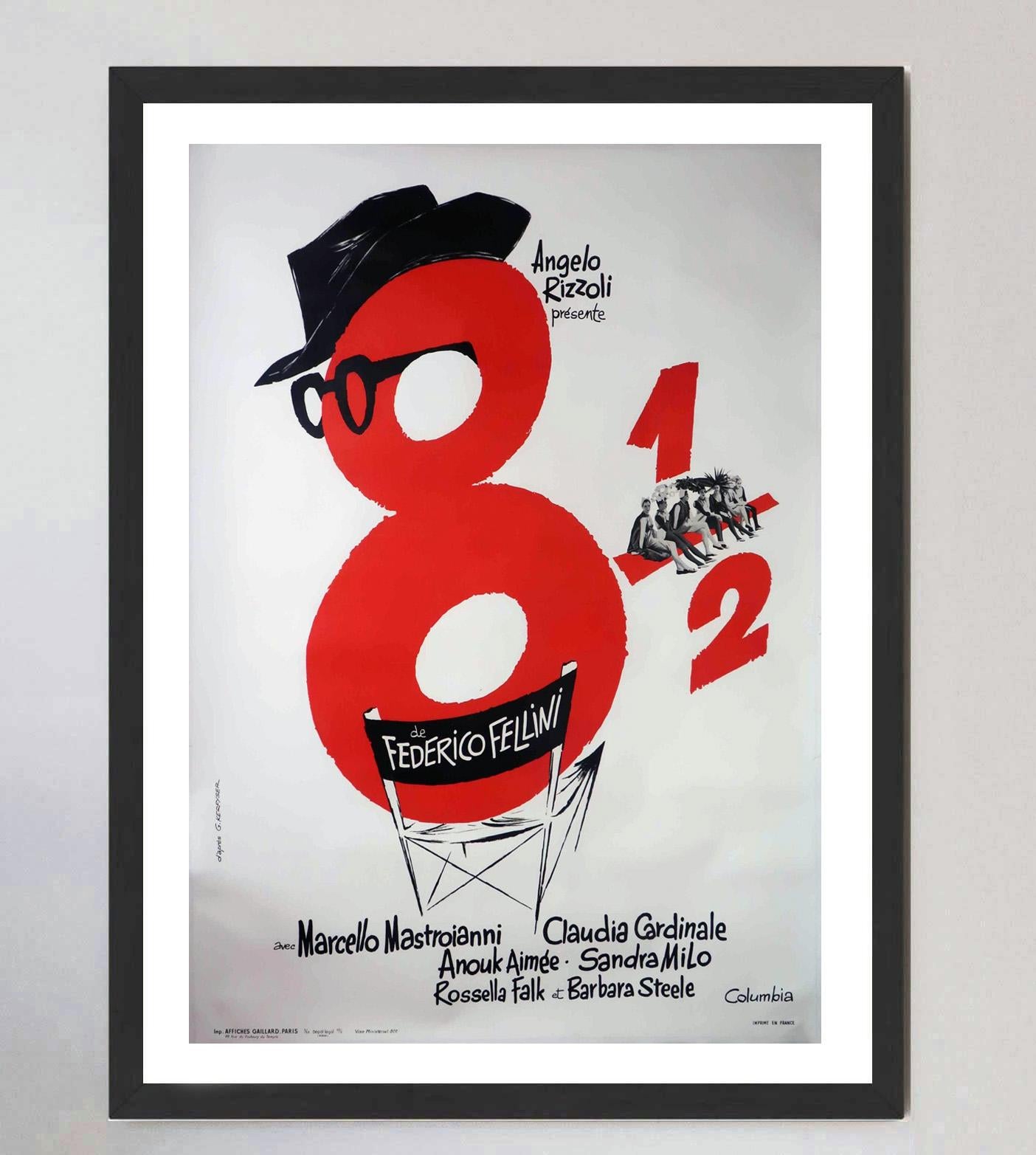 Linen 1963 8 1/2 (French) Original Vintage Poster For Sale