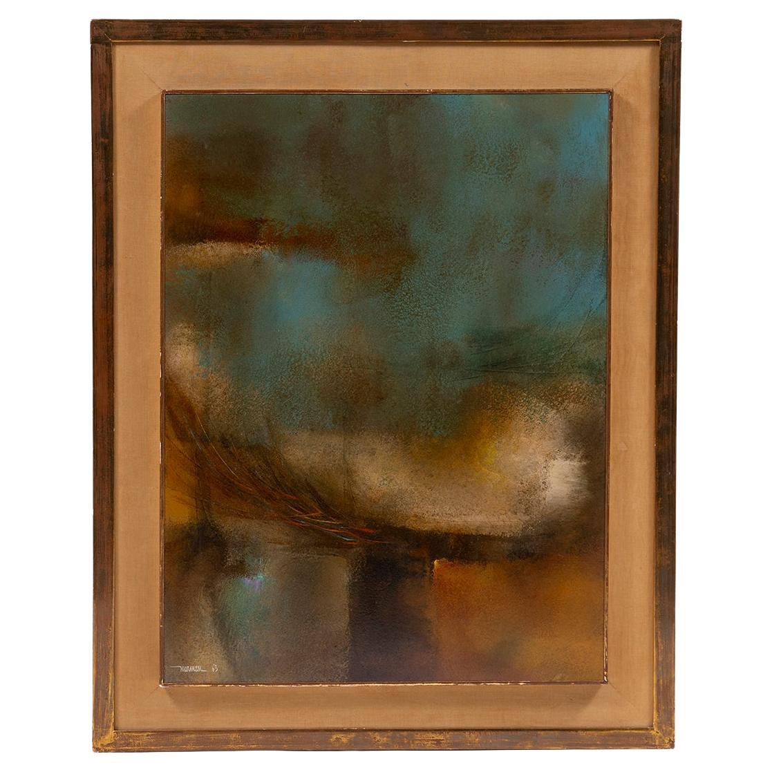 Abstract 1963 Oil Painting by Leonardo Nierman For Sale