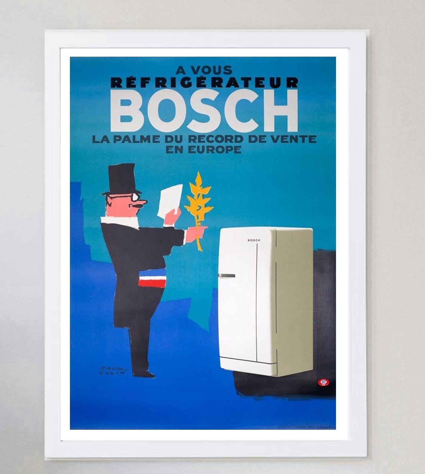 French 1963 Bosch Original Vintage Poster For Sale