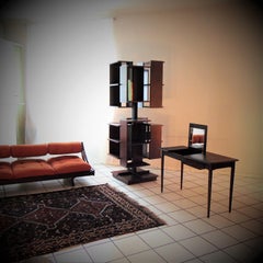 1963 Danish Writing Desk and Mirrored Vanity, Wood, Oestergaard