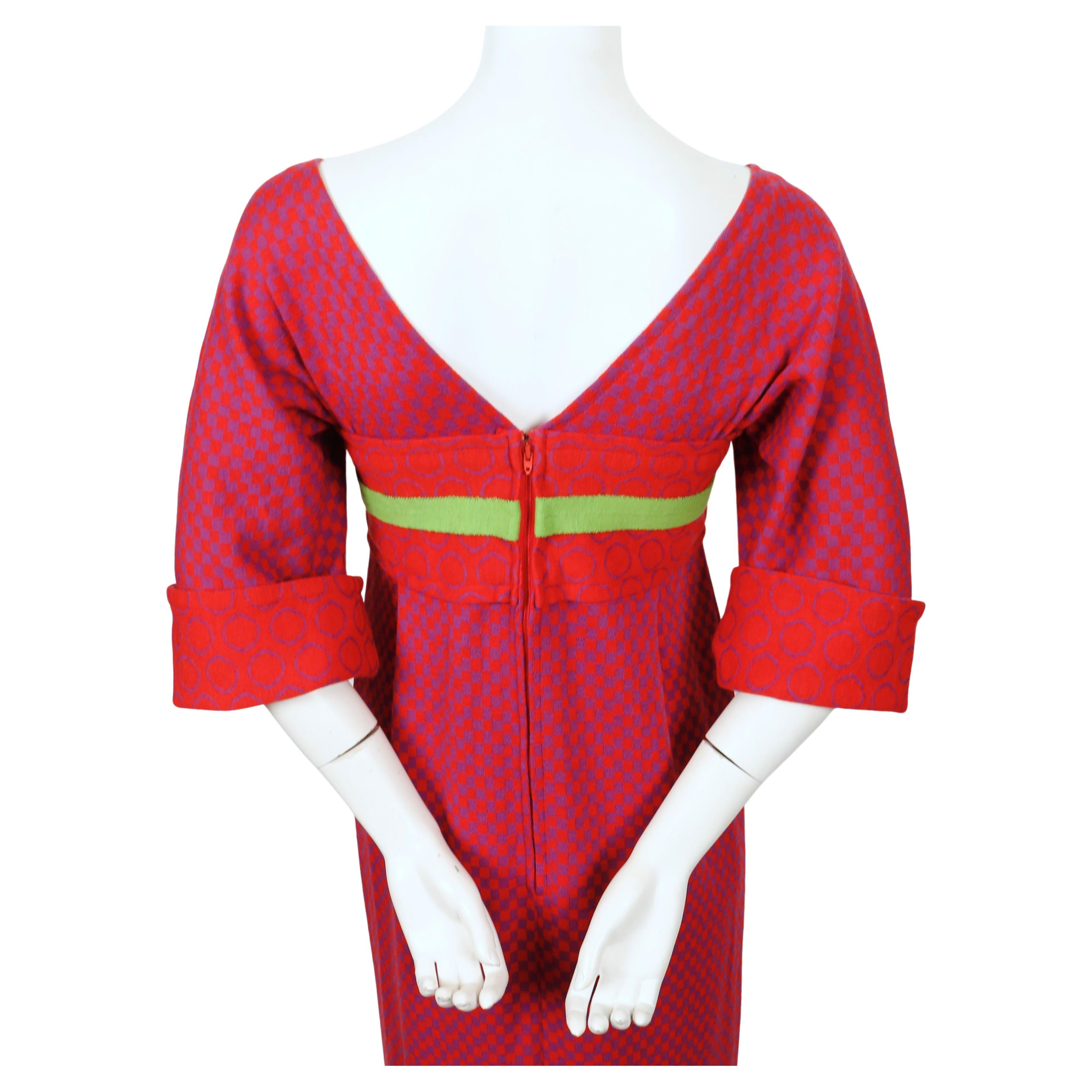 1963 documented RUDI GERNREICH 'Kabuki' wool dress 8