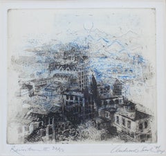 1963 Etching Intaglio Print "Rivertown III" by Andrew Rush