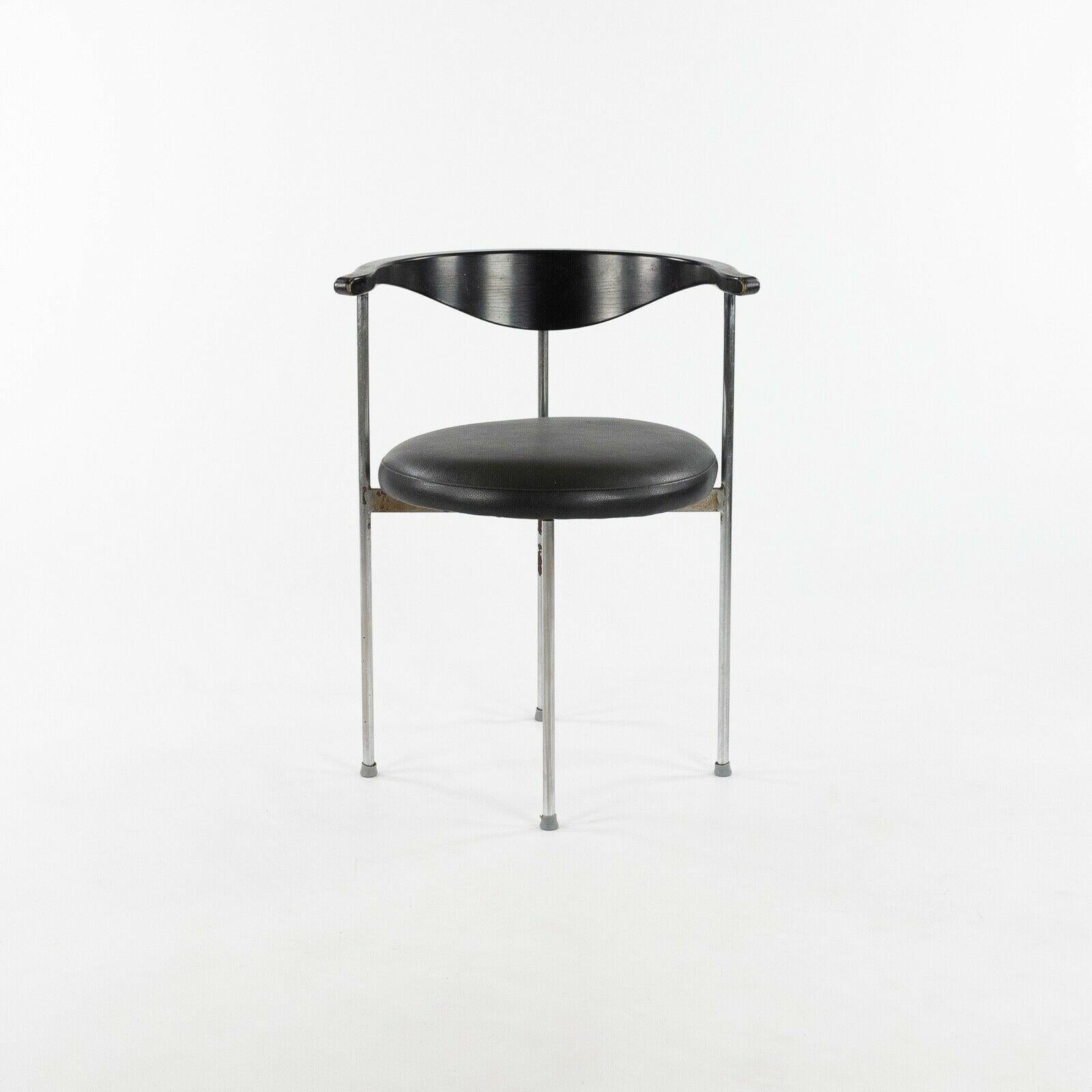 Modern 1963 Frederik Sieck for Fritz Hansen Dining Chairs + Arne Jacobsen Dining Table For Sale