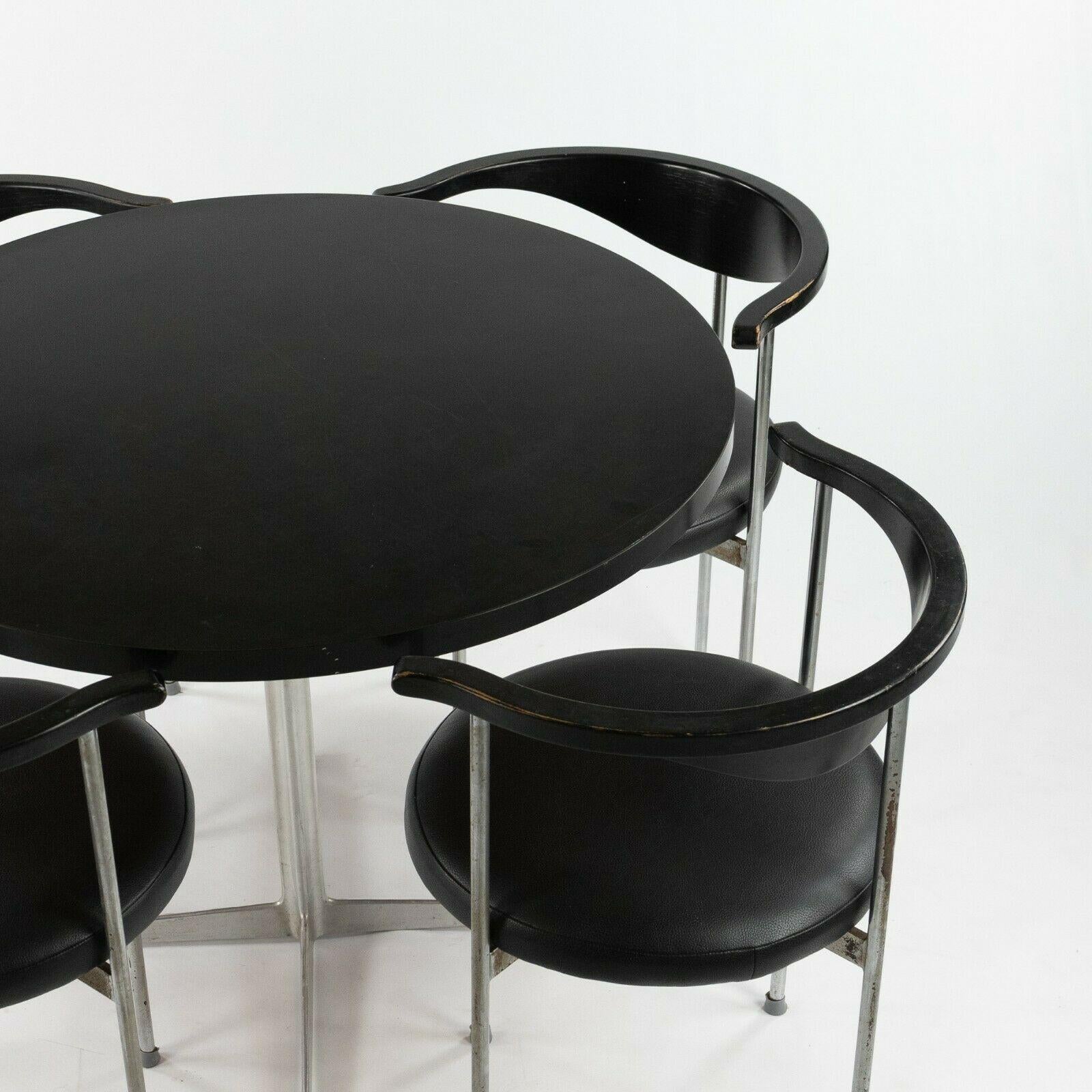 Danish 1963 Frederik Sieck for Fritz Hansen Dining Chairs + Arne Jacobsen Dining Table For Sale