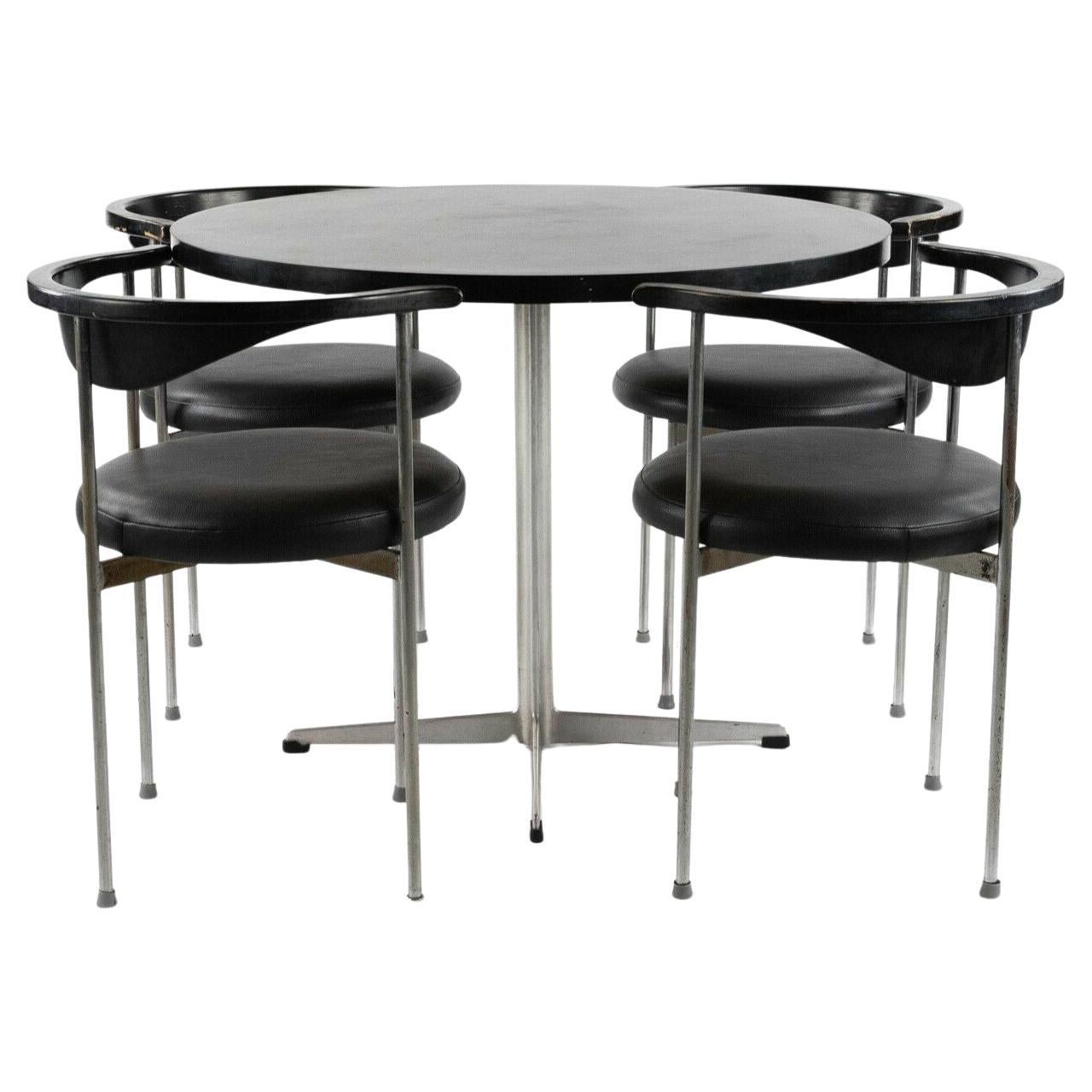 Chaises de salle à manger Frederik Sieck pour Fritz Hansen + Table de salle à manger Arne Jacobsen 1963