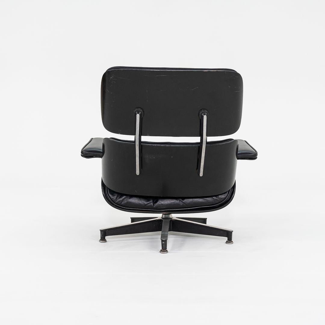 American 1963 Herman Miller Eames Lounge Chair and Ottoman in Wood w/ Leather Upholstery