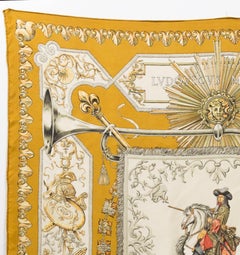 1963 Hermes Ludovicus Magnus by F.de La Perriere Silk Scarf