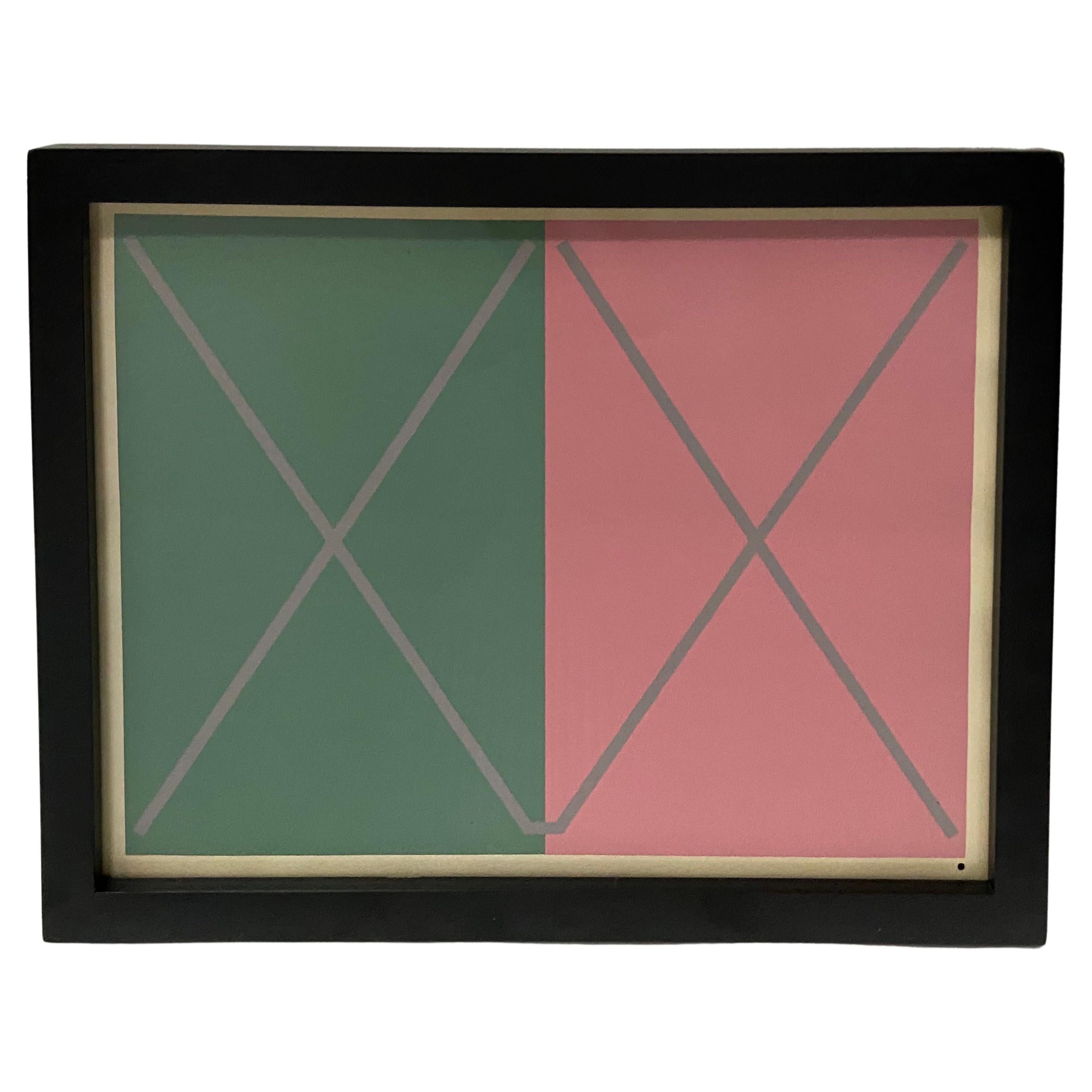 1963 Josef Albers Interaction of Color Silkscreen Serigraph Print, Framed