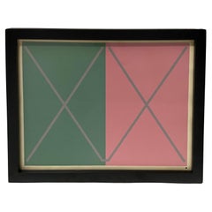 1963 Josef Albers Interaction of Color Silkscreen Serigraph Print, Framed
