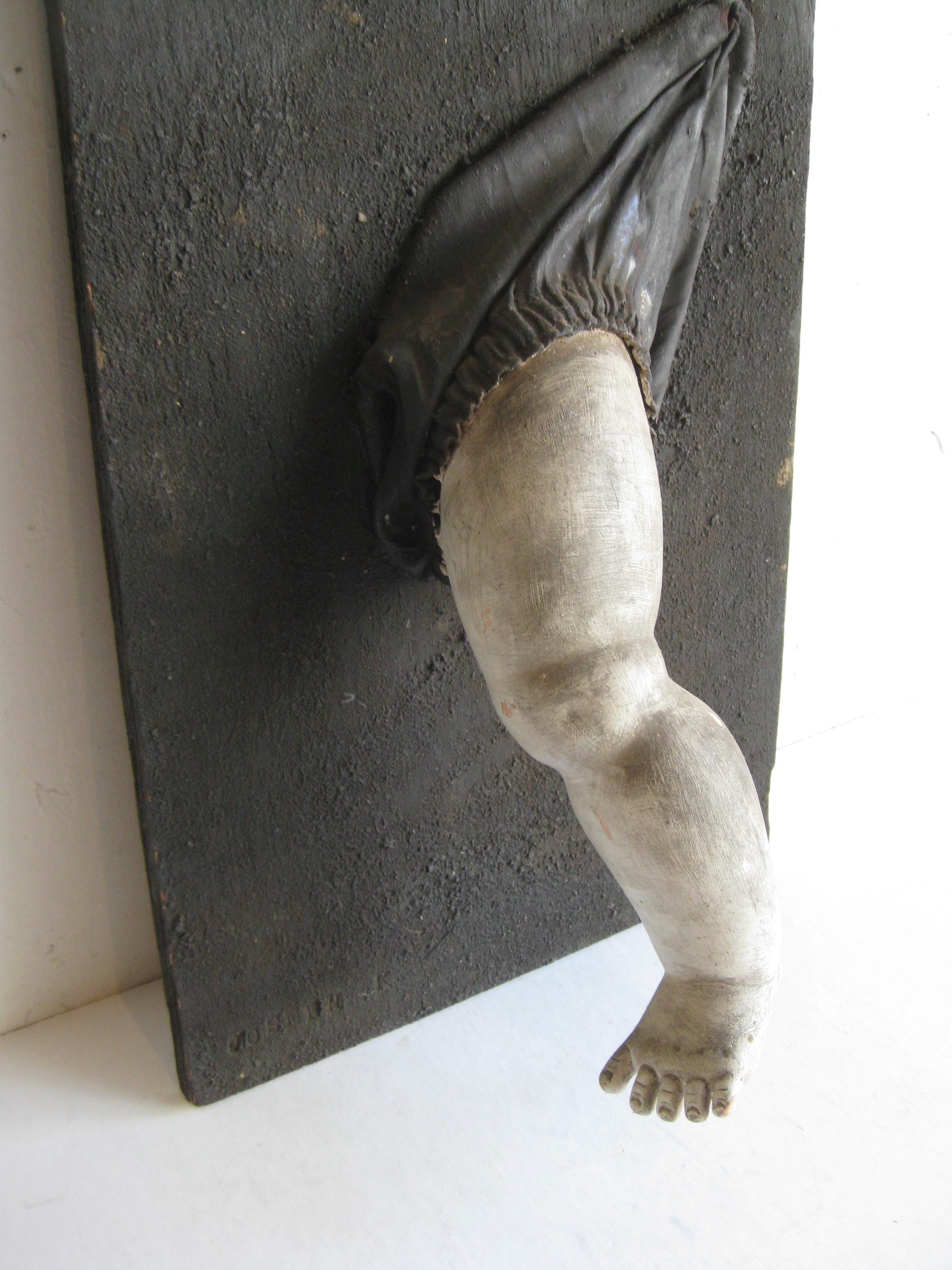 1963 Joseph Kurhajec Wood Abstract Wall Assemblage Sculpture Listed Artist In Good Condition For Sale In San Diego, CA