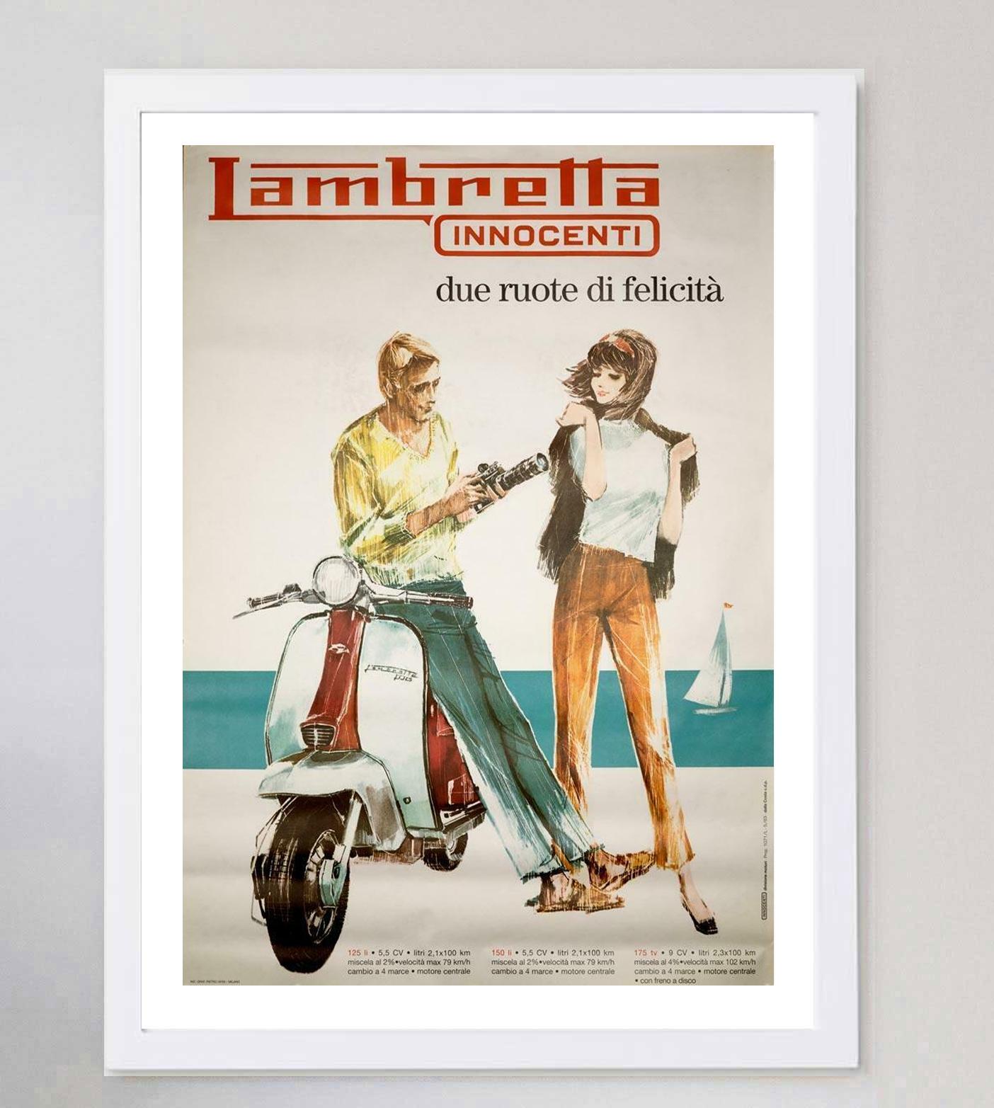 1963 Lambretta Innocenti Original Poster im Zustand „Gut“ im Angebot in Winchester, GB