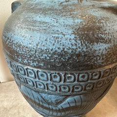 1963 Modernist  Blue and Gray Ceramic German Vase by Carstens Tonnieshof