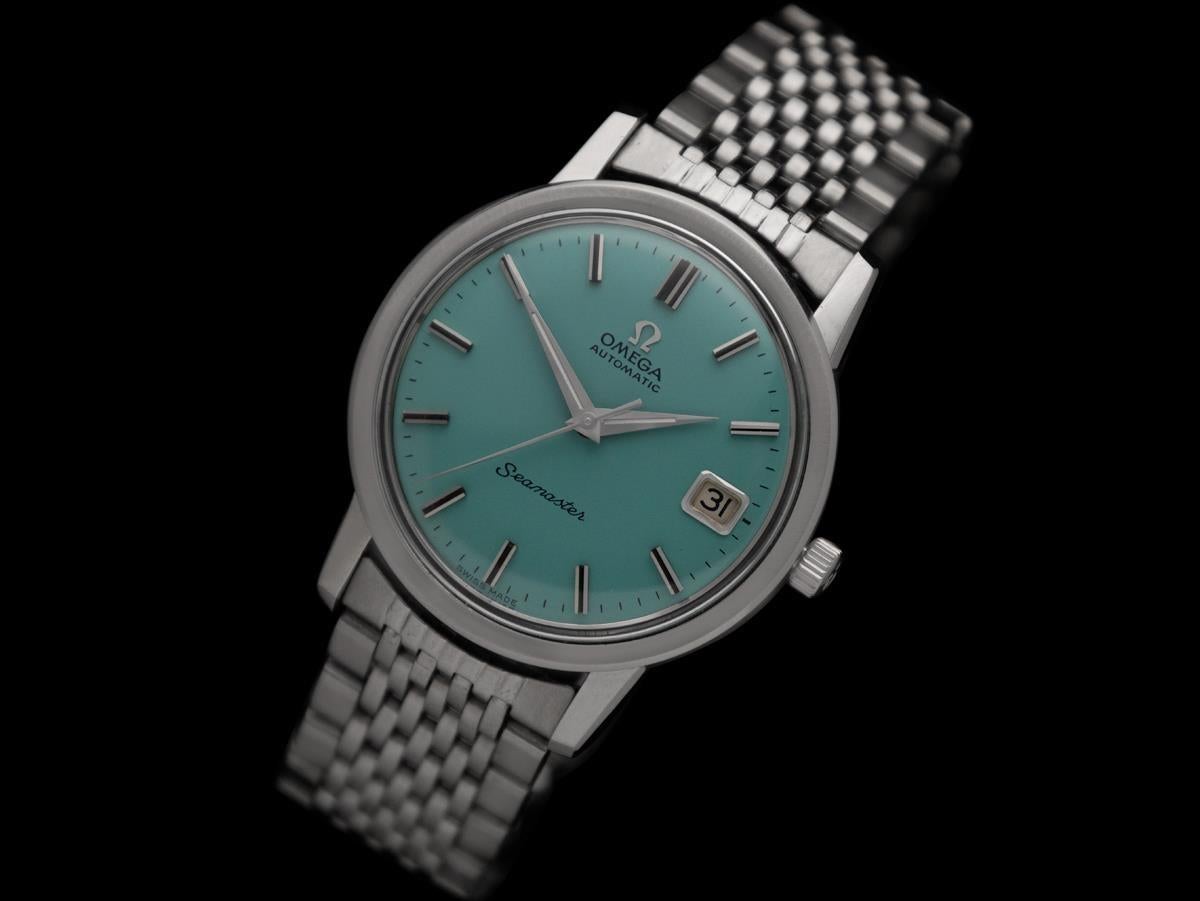 De los hombres 1963 OMEGA SEAMASTER Hombre Vintage Tamaño Completo Cal. 565 con Pulsera Cuentas de Arroz en venta