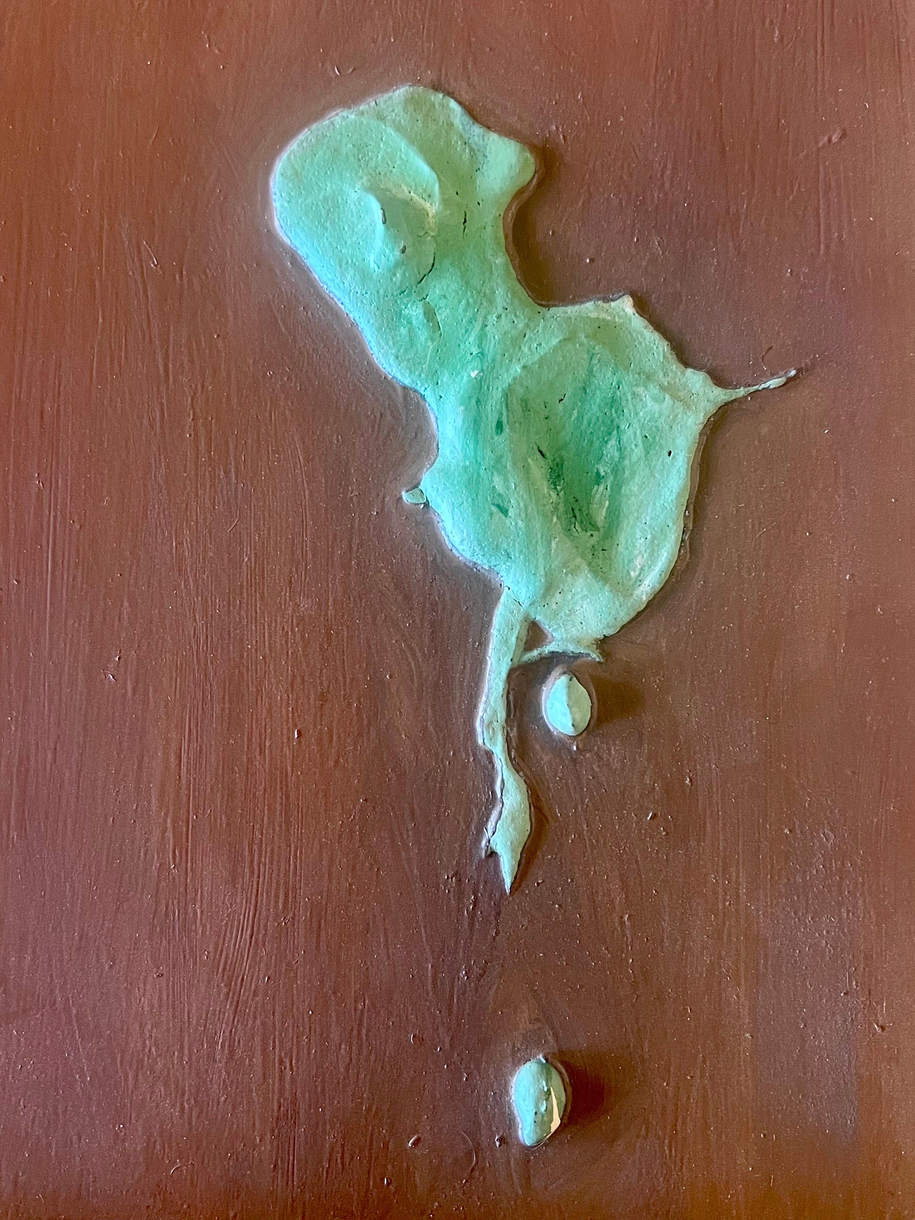 Bois Acrylique sur panneau originale encadrée de 1963 par Richard Allen Morris, artiste répertorié en vente