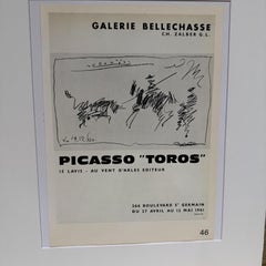 1963 Pablo Picasso Exposition Vallauris Poster Linocut