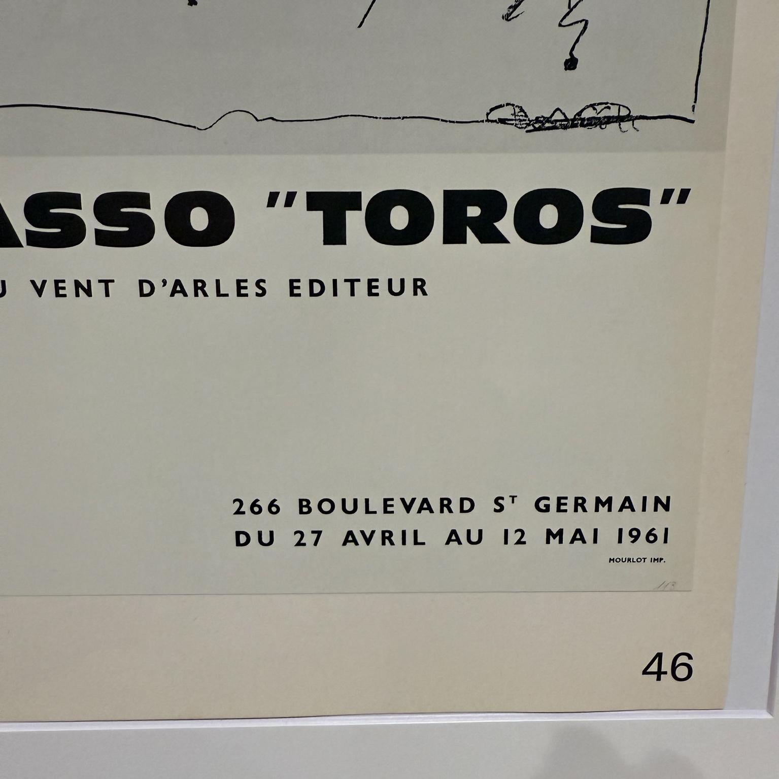 1963 Pablo Picasso Exposition Vallauris, Poster, Linolschnitt, Linocut (20. Jahrhundert) im Angebot