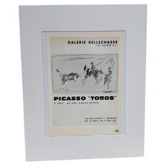 1963 Pablo Picasso Exposición Vallauris Cartel Linograbado