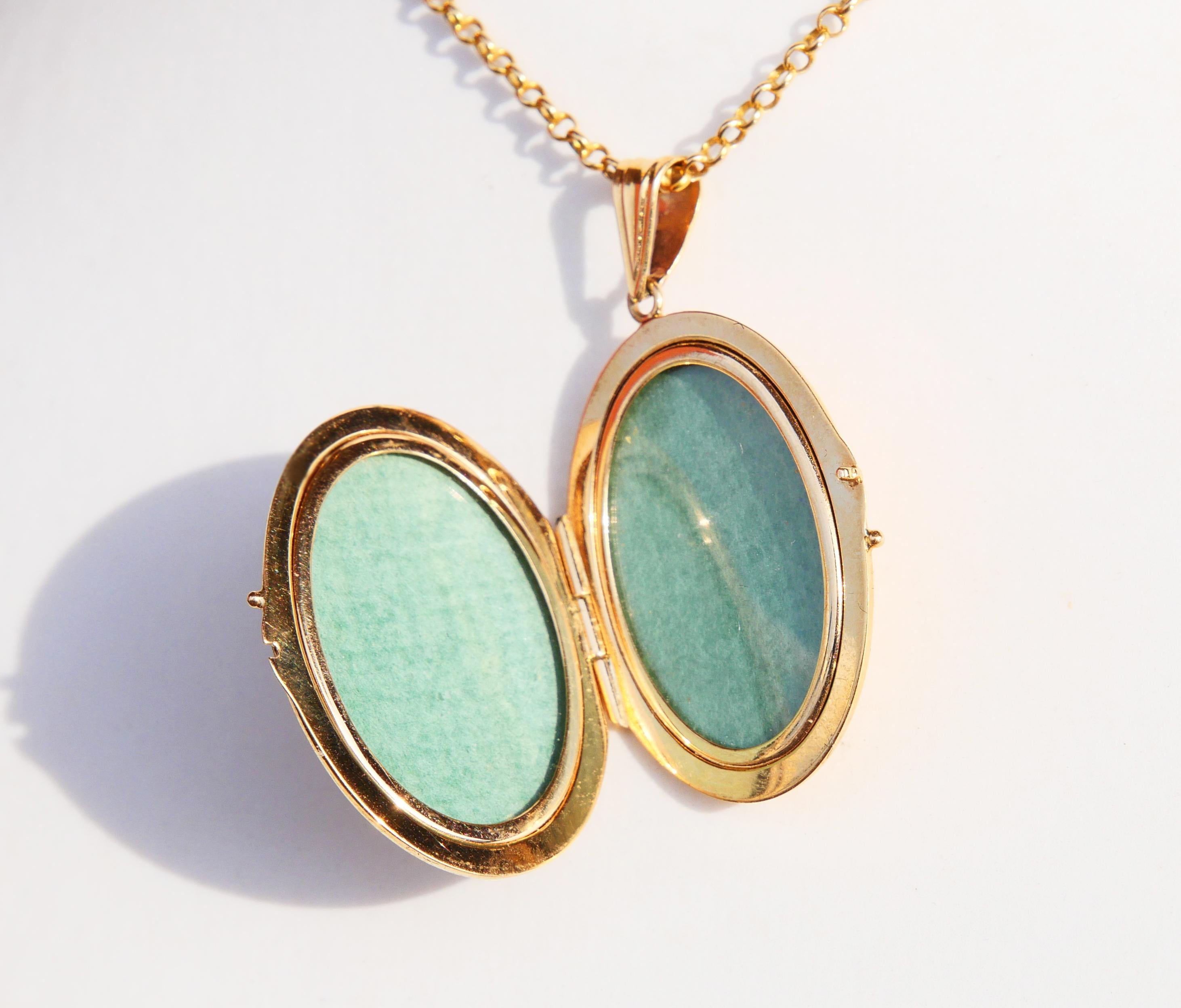 1963 Pendentif Picture Locket or jaune 18K massif / 6.75 gr en vente 2