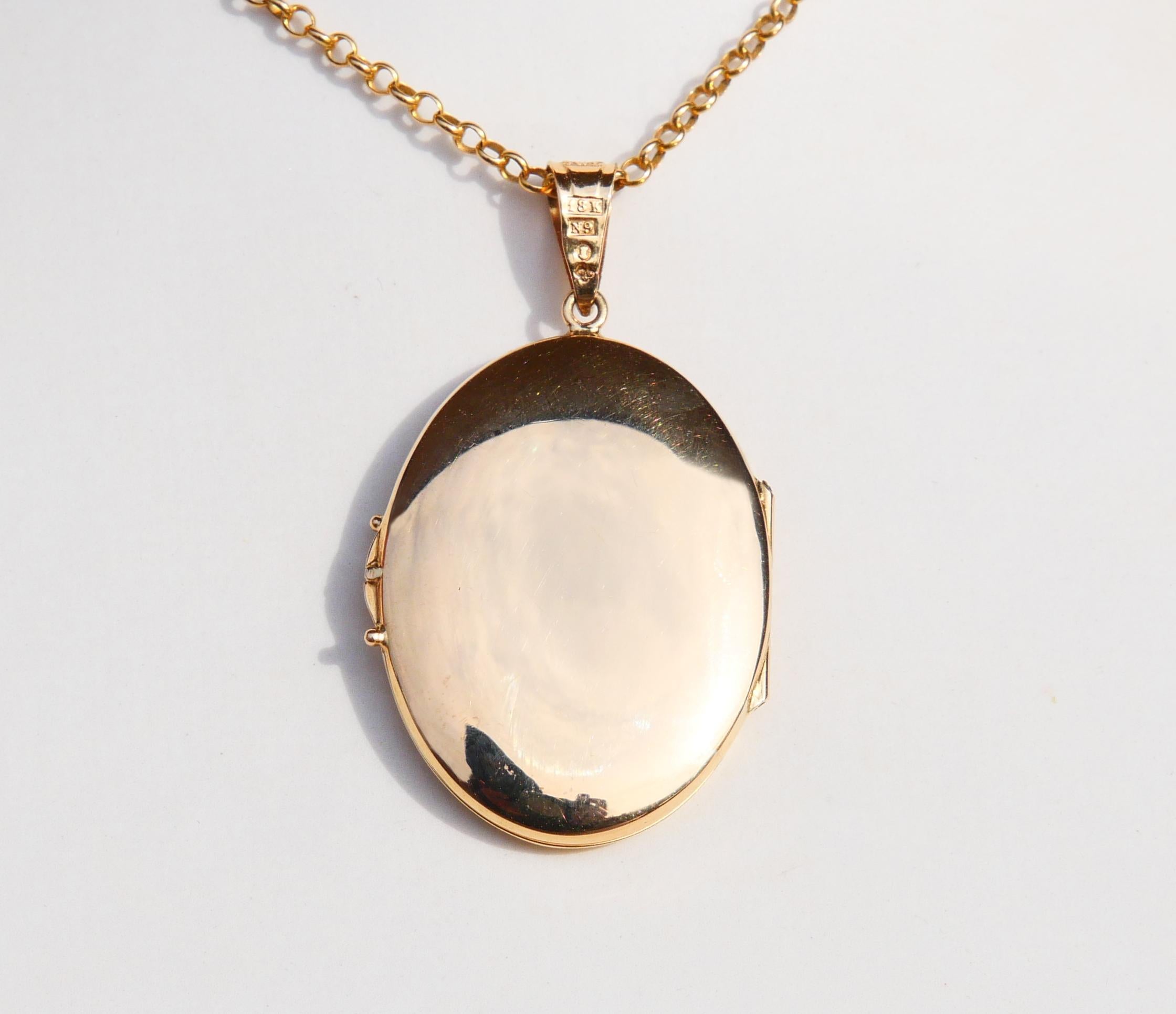 1963 Pendentif Picture Locket or jaune 18K massif / 6.75 gr en vente 5
