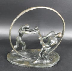 1963 Roman Bronze Works Figurative Bronze Signed J.E.M.