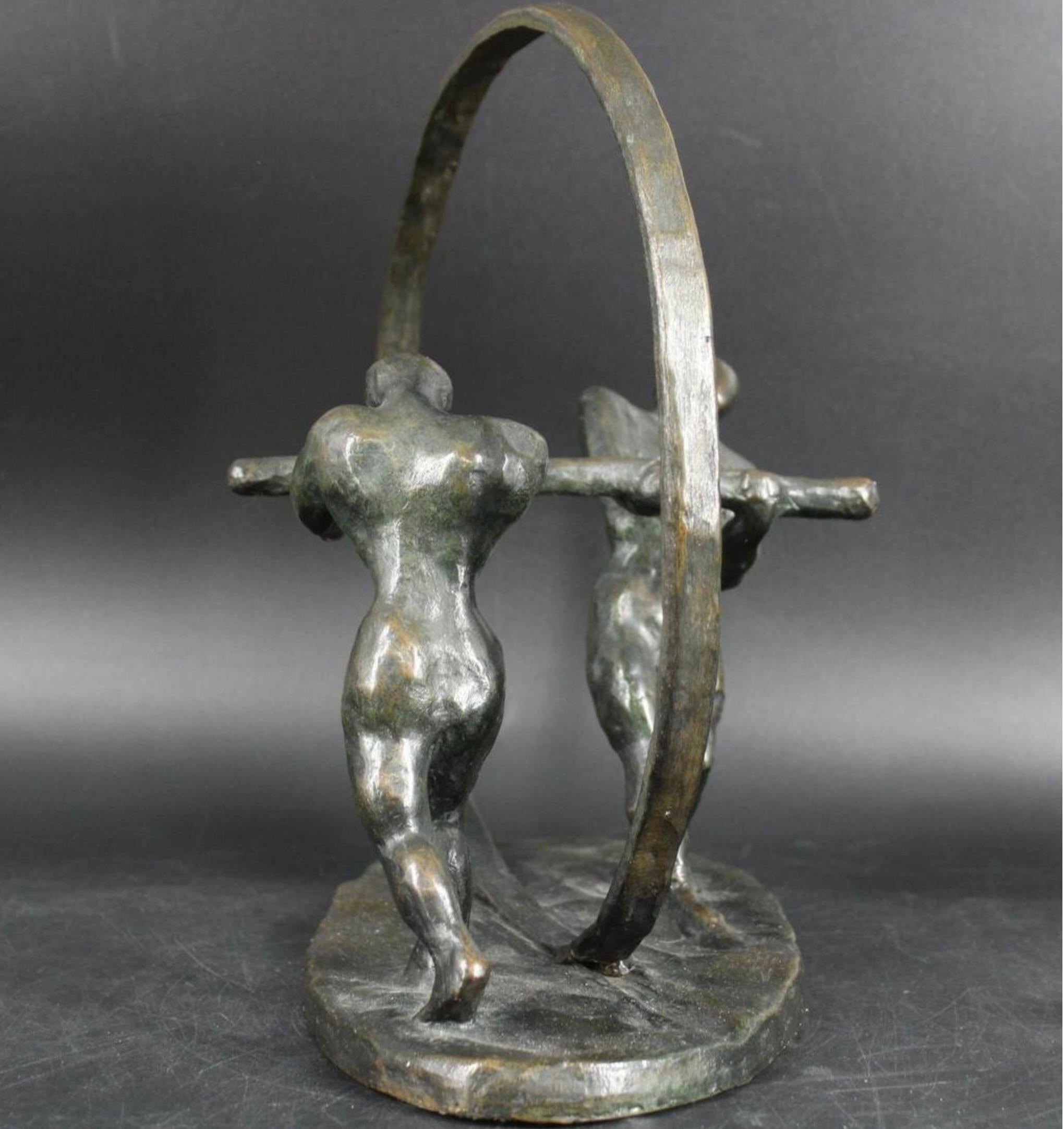 1963 Roman Bronze Works Figurative Bronze Signed J.E.M. In Good Condition For Sale In Palm Springs, CA