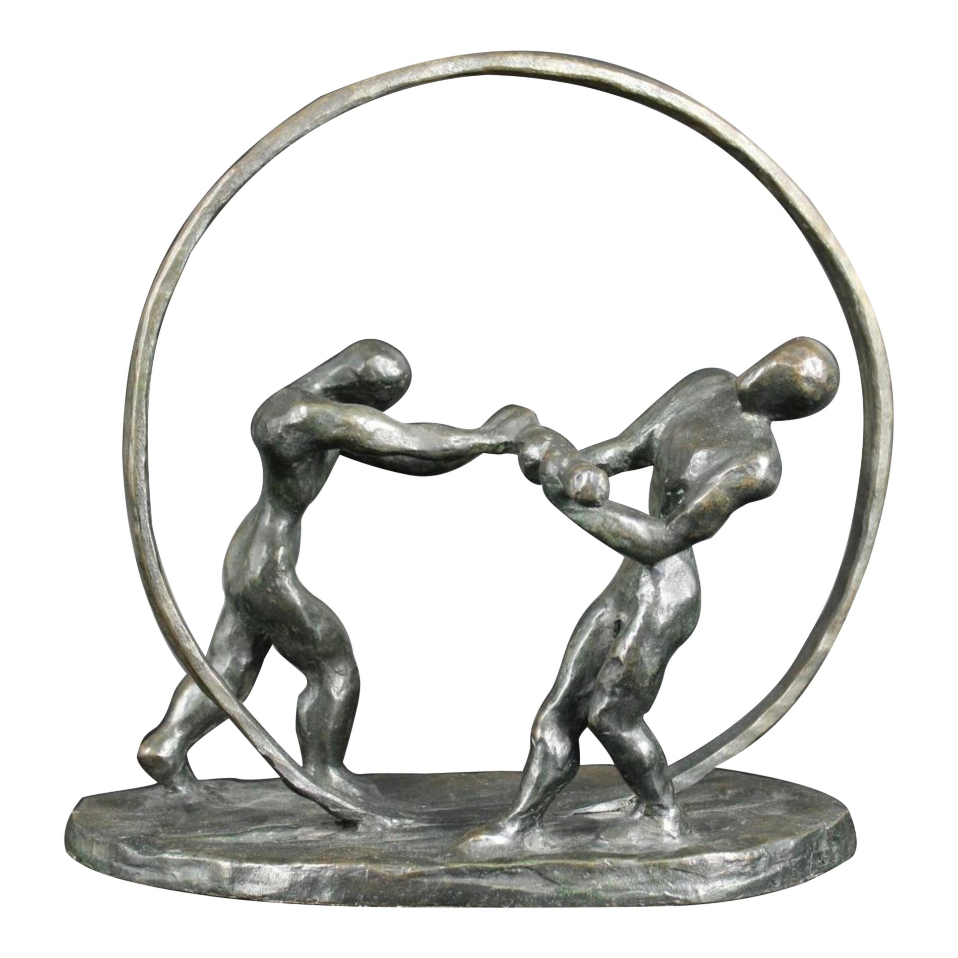 1963 Roman Bronze Works Bronzo Figurativo Firmato J. E. A. M.