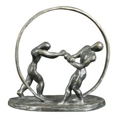 1963 Roman Bronze Works Bronzo Figurativo Firmato J. E. A. M.