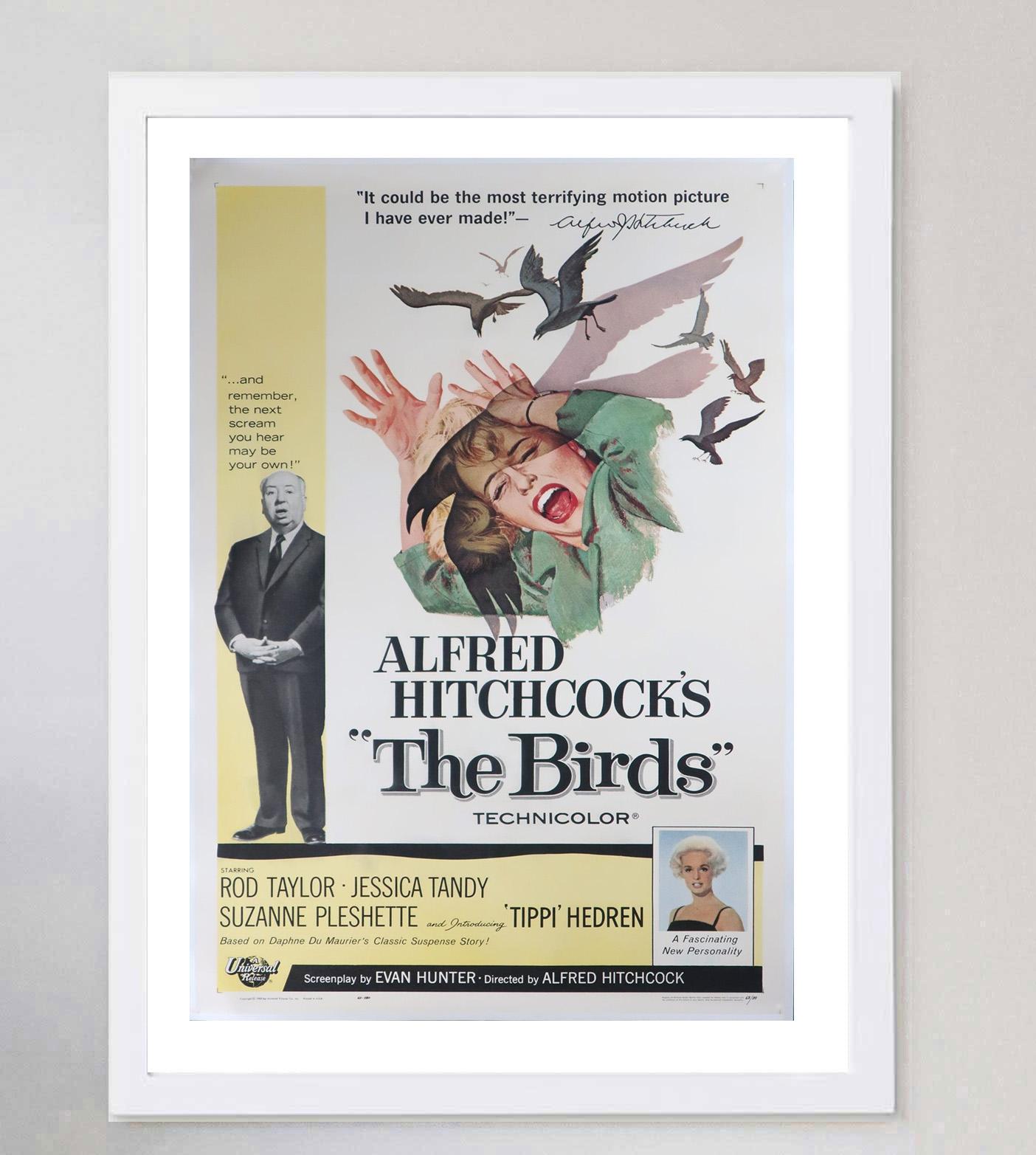 1963 Les Oiseaux Affiche originale d'époque Bon état - En vente à Winchester, GB