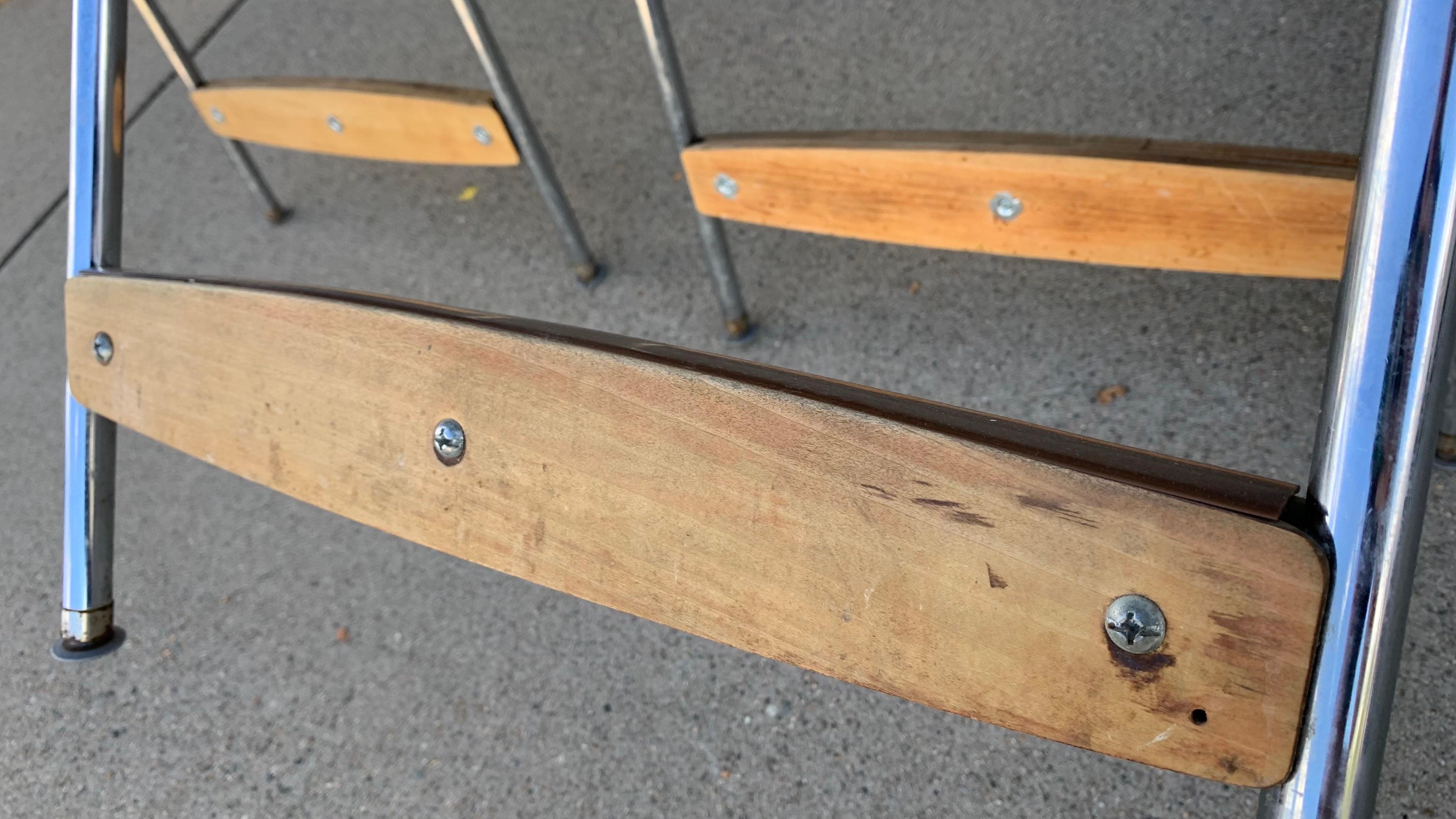 1963 Turquoise Fiberglass Brunswick Stools, pair For Sale 7