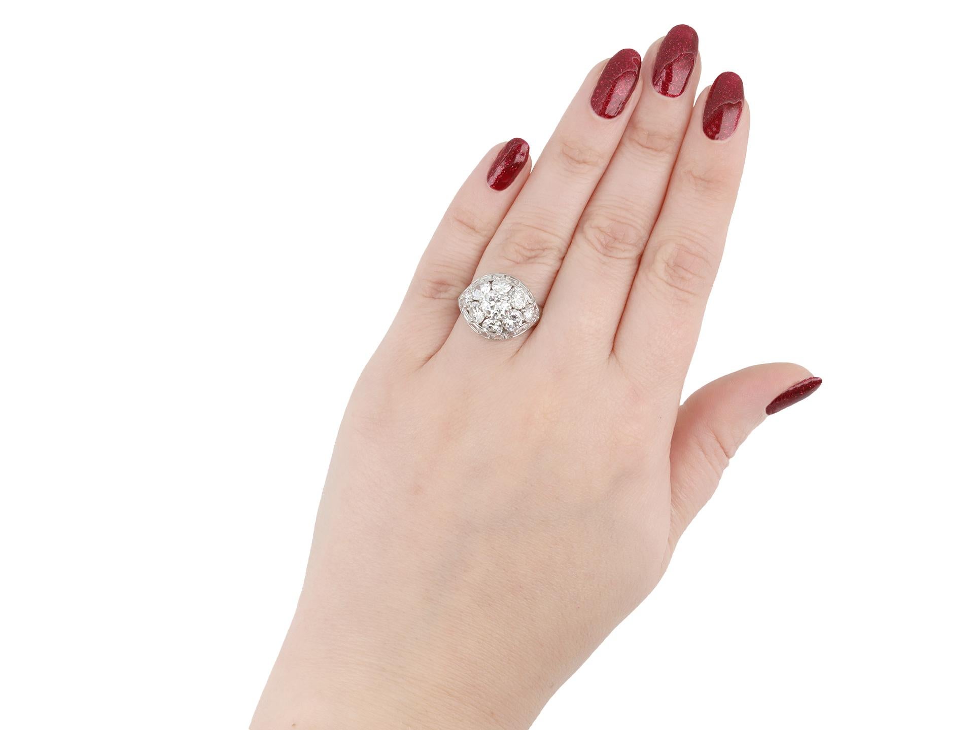 1963 Van Cleef & Arpels Diamond Bombé Ring In Good Condition In London, GB