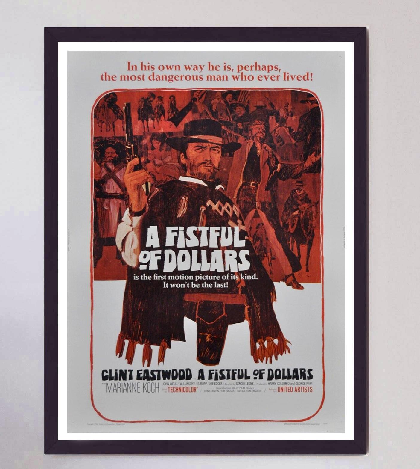 Mid-20th Century 1964 A Fistful of Dollars Original Vintage Poster For Sale
