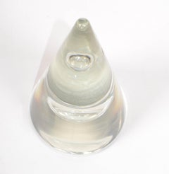 1964 Alfredo Barbini Round Cone Blown Art Glass Obelisk Italy Mid-Century Modern