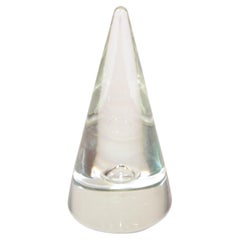 1964 Alfredo Barbini Round Cone Blown Art Glass Obelisk Italy Mid-Century Modern