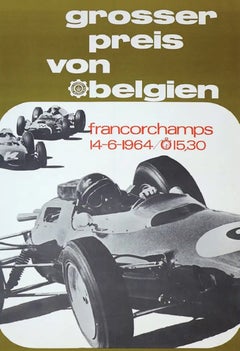 1964 Belgium Grand Prix Original Poster