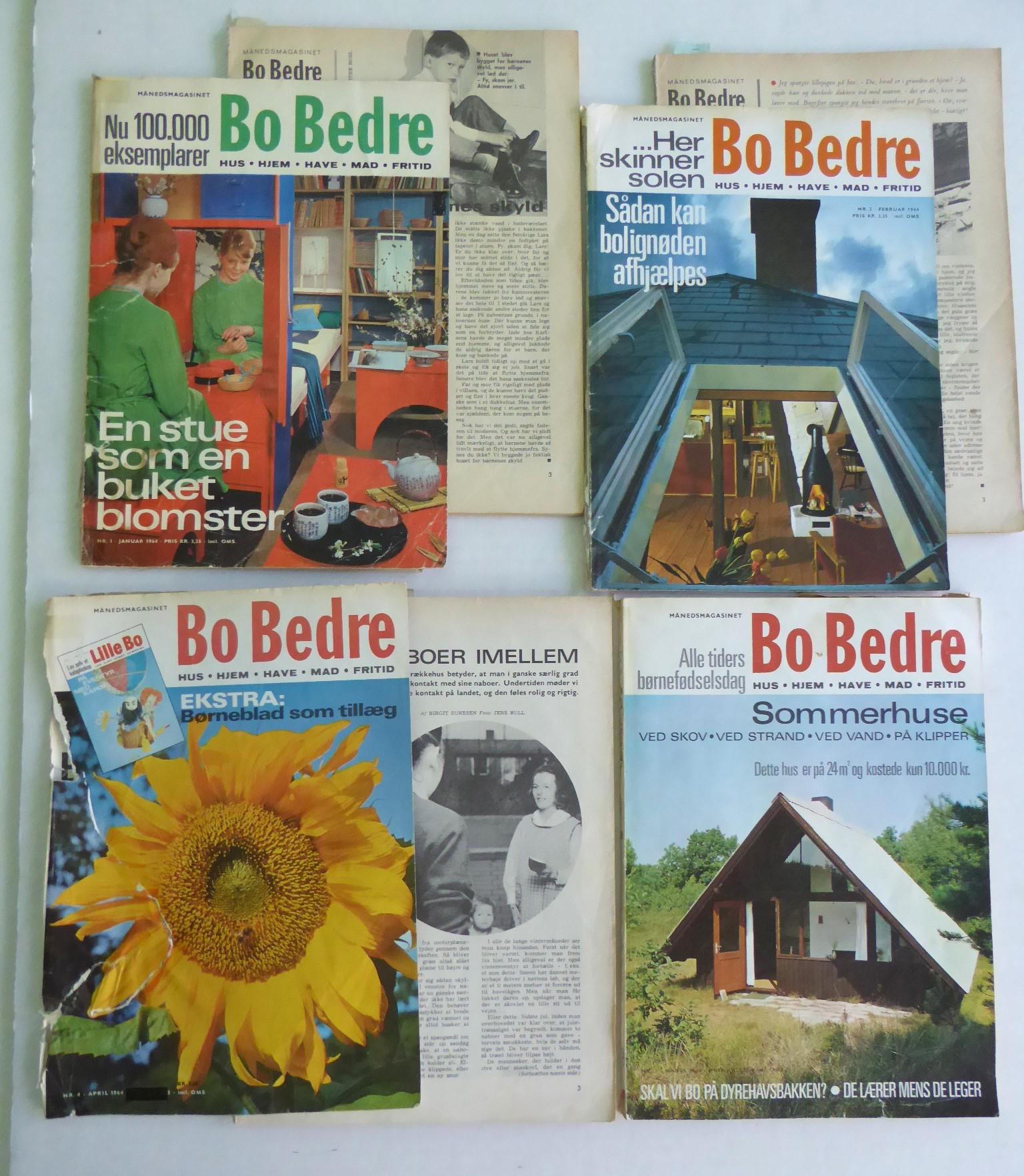 Scandinavian Modern 1964 Bo Bedre Danish Language Magazine Scandinavian Home Style Design 12 issues