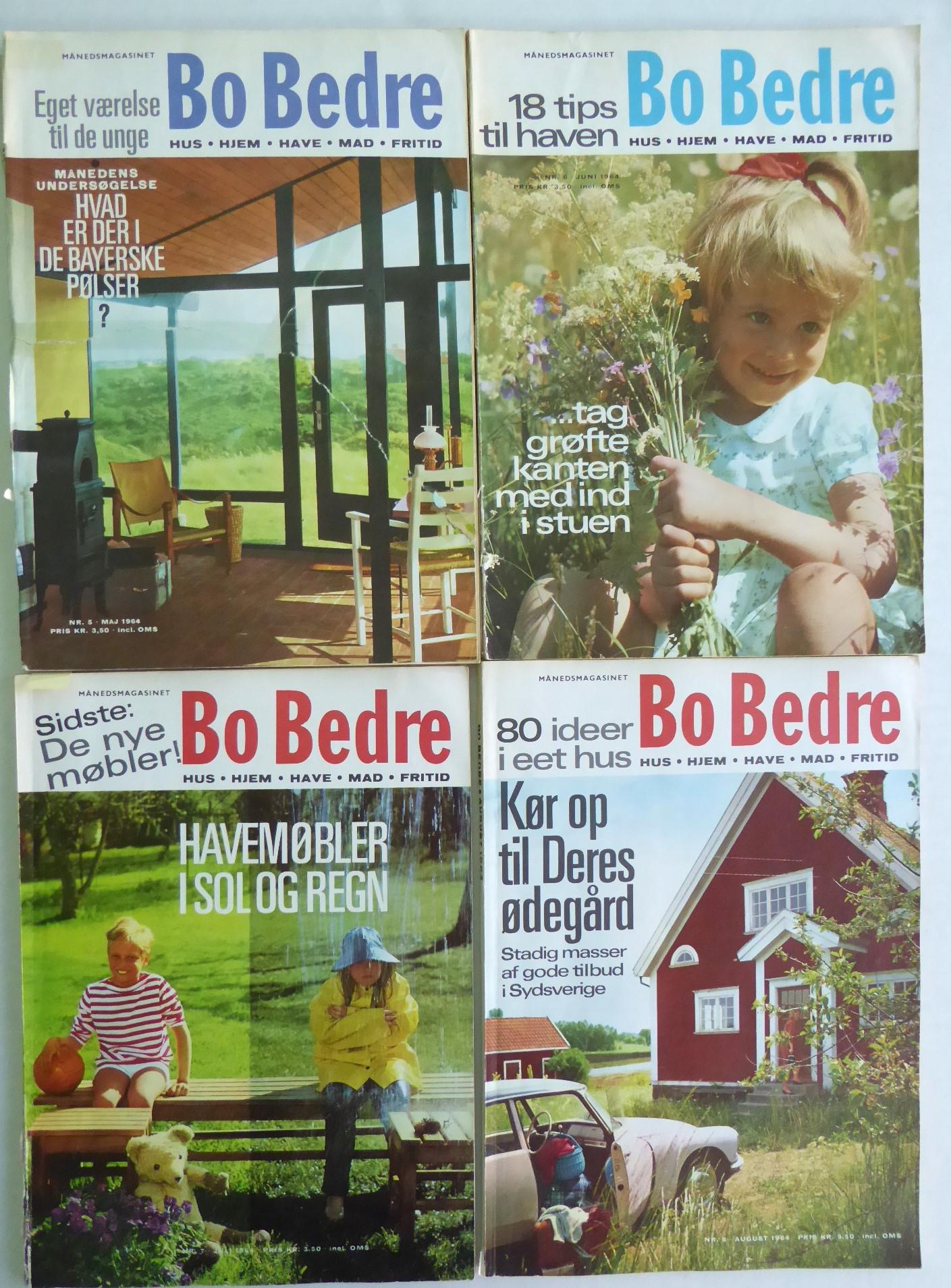 1964 Bo Bedre Danish Language Magazine Scandinavian Home Style Design 12 issues In Distressed Condition In Miami, FL