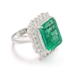 19.64 Carat Emerald-cut Statement 14K White Gold Grand Palais Radiance