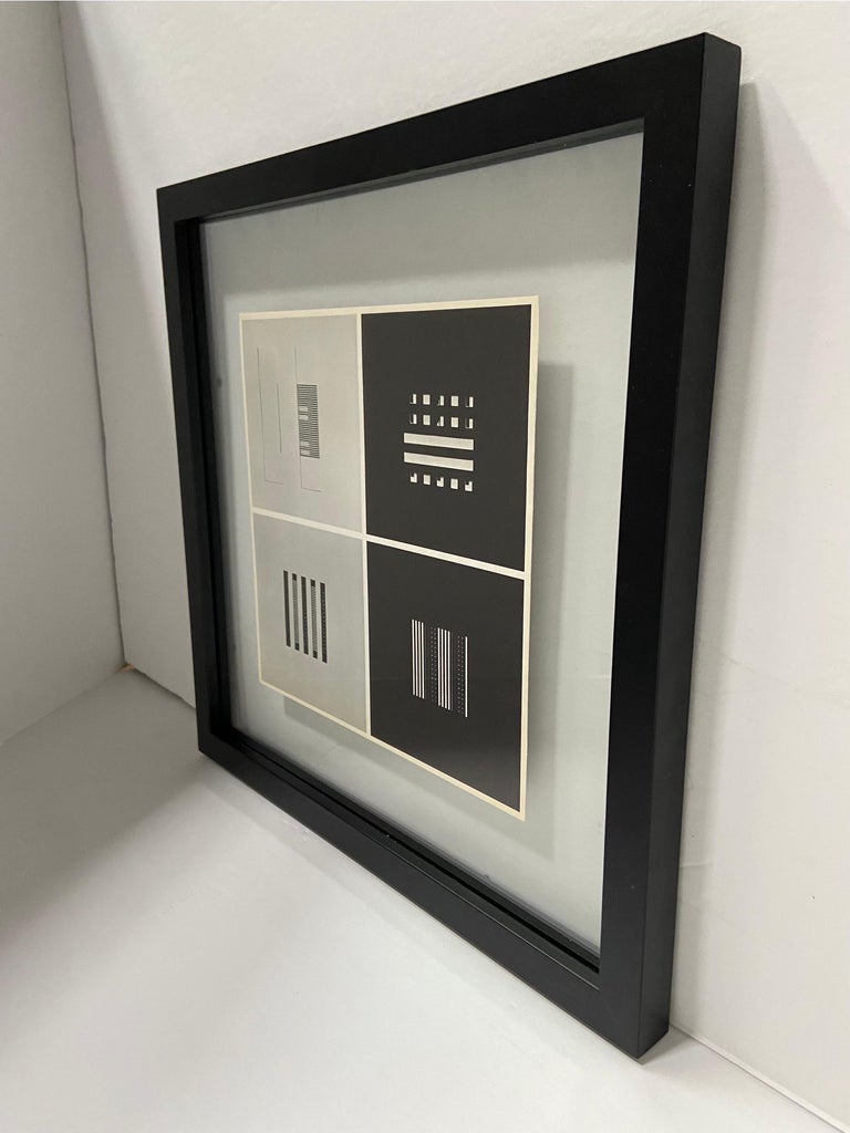 1964 Dieter Rot Double Sided Black and White Geometric Die Cut Print