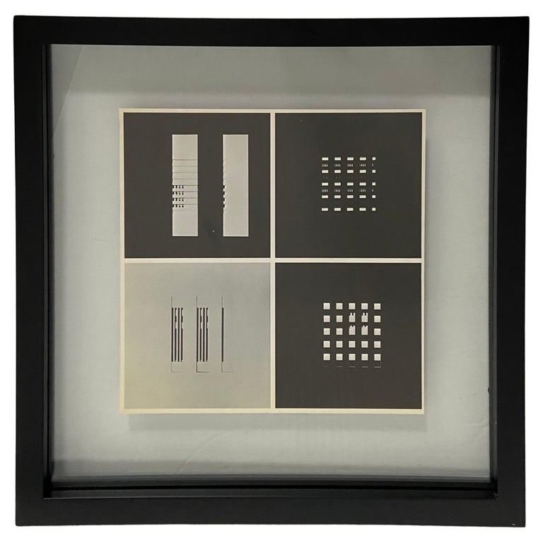 1964 Dieter Rot Double Sided Black and White Geometric Die Cut Print