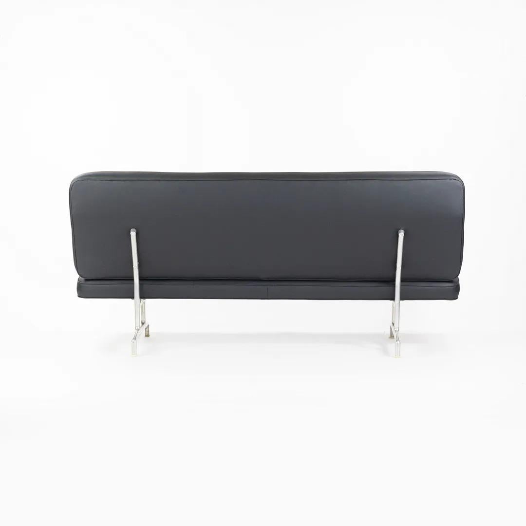 1964 Eames für Herman Miller 3473 Sofa mit frischer schwarzer Naugahyde-Polsterung im Angebot 3