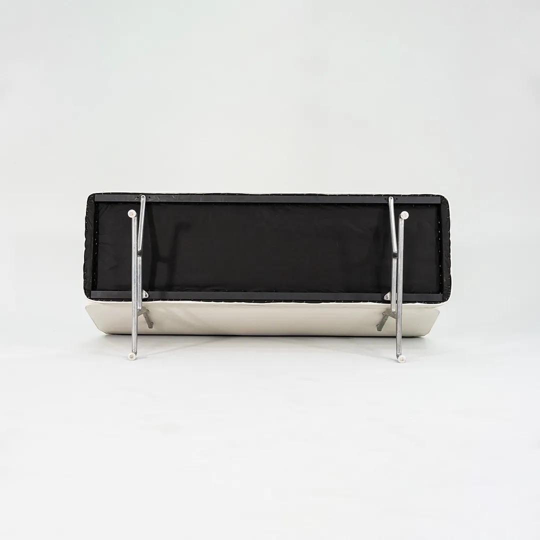 1964 Eames for Herman Miller 3473 Three Seat Sofa in White Naugahyde #1 For Sale 2