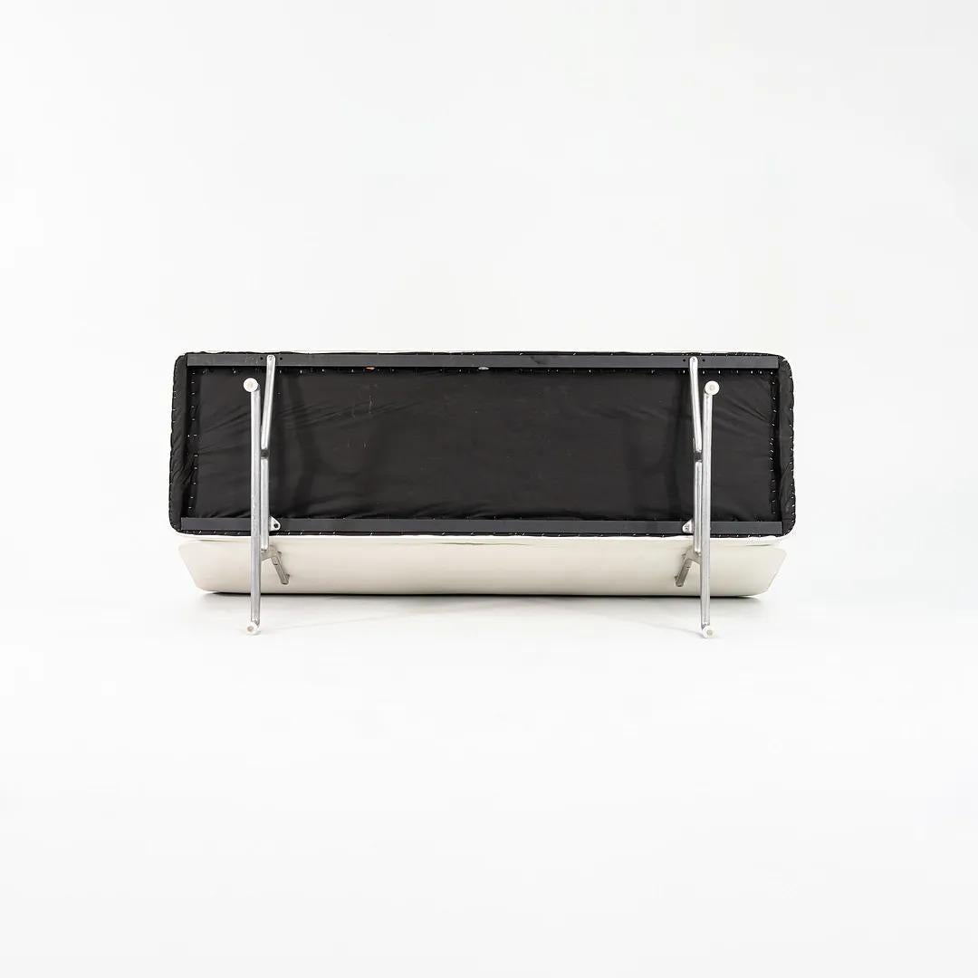 1964 Eames for Herman Miller 3473 Three-Seater Sofa in White Naugahyde #2 For Sale 1