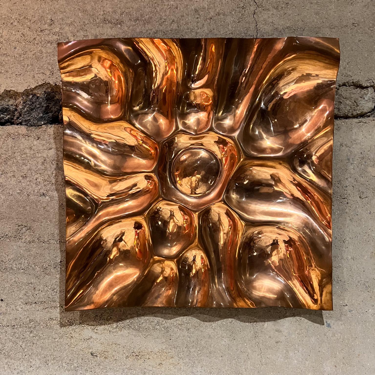 Mid-Century moderno 1964 Ellamarie & Jackson Woolley Scultura in rame Arte modernista in vendita