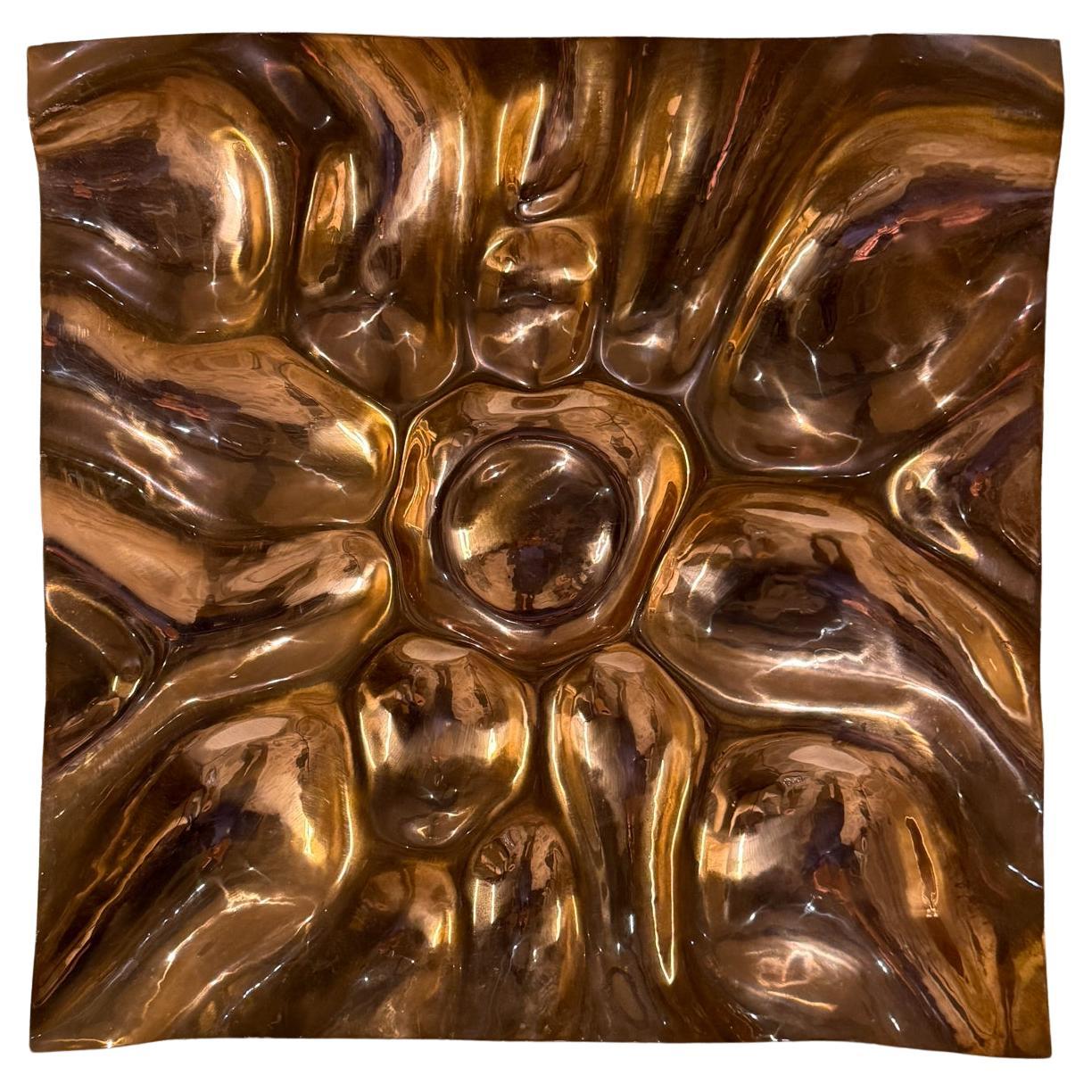 1964 Ellamarie and Jackson Woolley Copper Sculpture Modernist Art Mid-Century For Sale